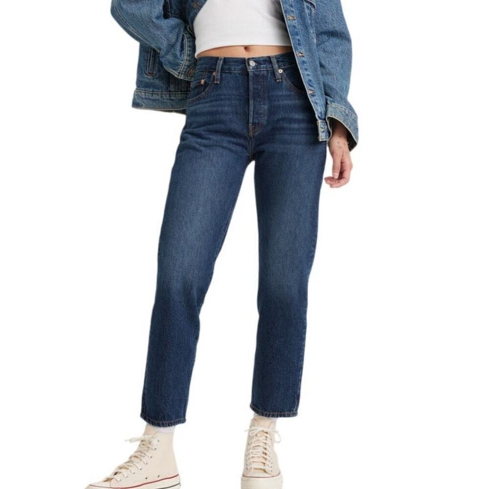 Levi's Premium Up To No Good 501 Original Cropped Denim Jeans Size 26 NWT
